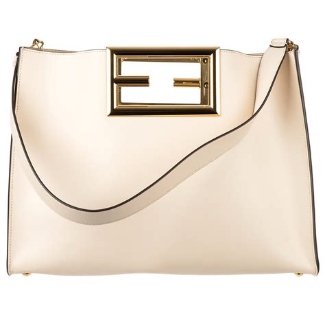 fendi way medium leather bag _ light beige|By The Way .